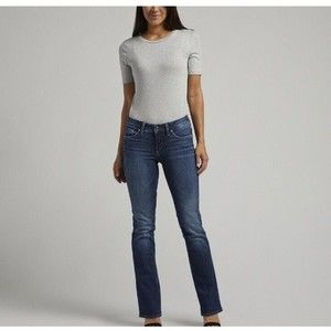 Silver Jeans Suki Mid Rise Slim Bootcut‎ Dark Wash Jeans Women's Size 14